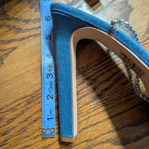 Fashion Nova Womens Denim Platform High Heels Size 9 - Picture 3 of 6